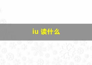 iu 读什么